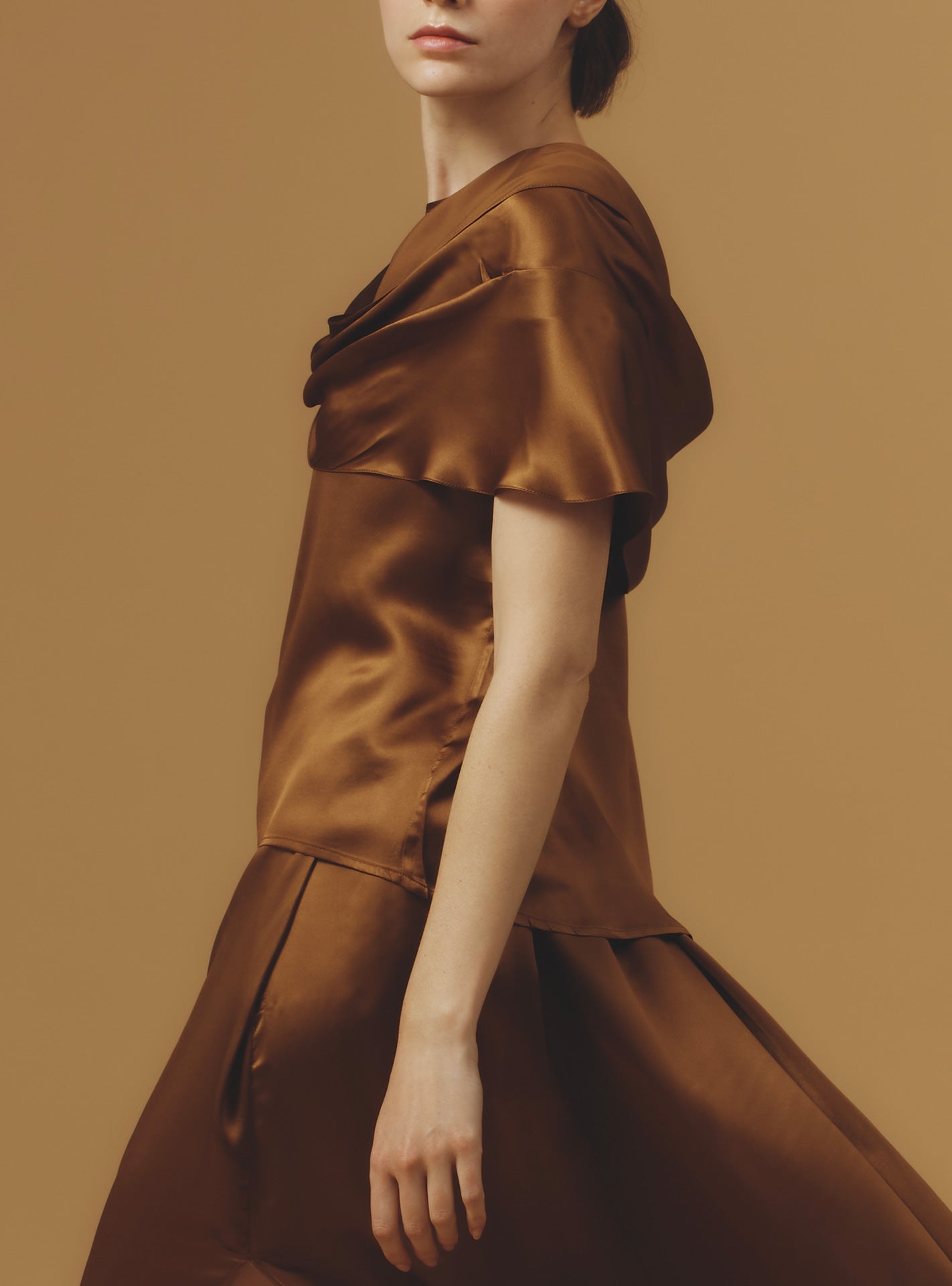 Zizi Silk Copper Top by Thierry Colson