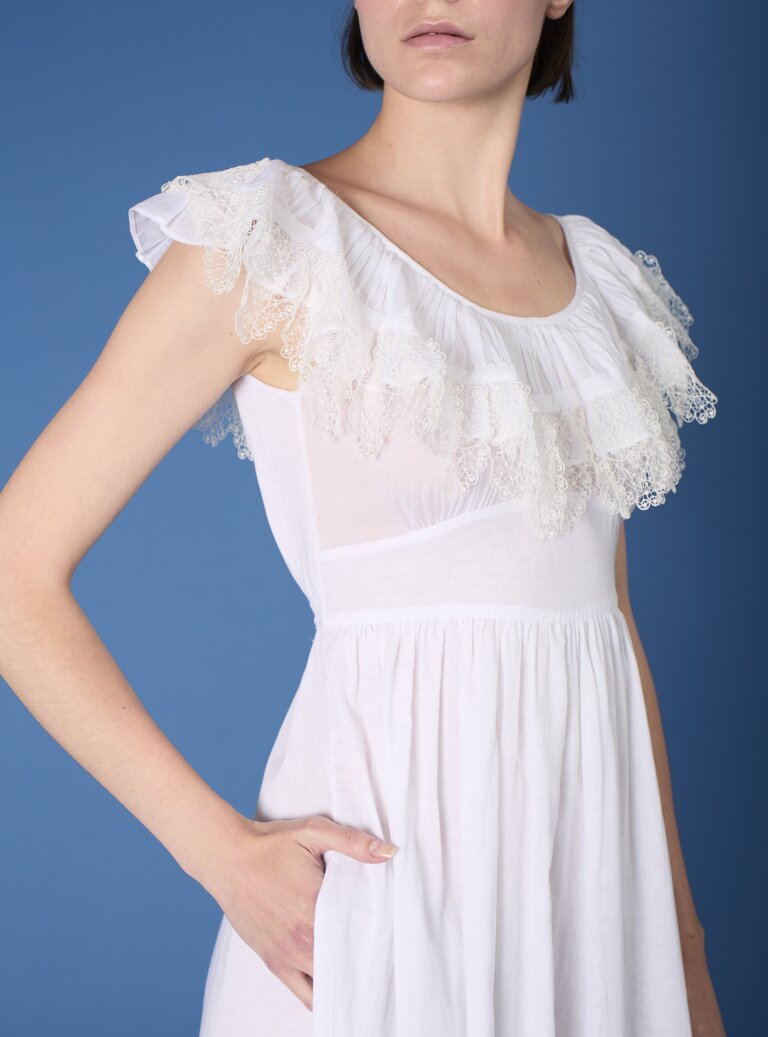 White voile hot sale dress